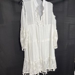 Boho Chic coverup in white